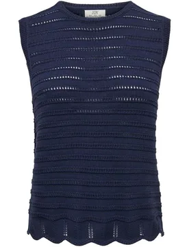 Top de punto de mujer sin mangas con cuello redondo - JDY - FashionsVida