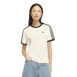 Stripes T-shirt Damen T-Shirts - Weiß - Größe XS (30-32) - Baumwoll-Jersey White XS (30-32)