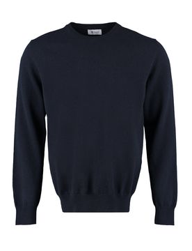 The (alphabet) Cashmere Sweater with Ribbed Edges