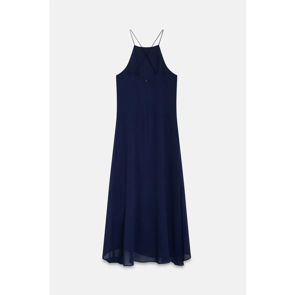 Vestido con escote halter y corte semientallado - Bimani - FashionsVida