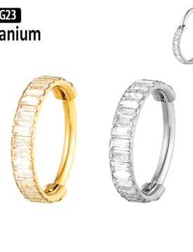 G23 Titanium Piercing CZ Septum Clicker Nose Ring 8/10/12mm Conch Tragus Cartilage Helix Ear Stud Piercing Body Jewelry Earrings - Aliexpress - FashionsVida