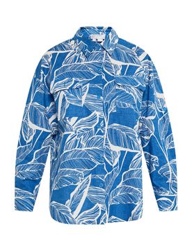 Usha Blusa azul / blanco