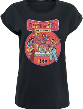 T-Shirt - Death Metal Sing - Along - M bis 4XL - für Damen - Größe M - schwarz - Frauen - female - Steven Rhodes - FashionsVida