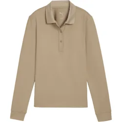 Polo Cloudspun Midwght, langarm, hellbraun l