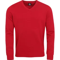 Pullover Wool Blend V-Neck, rot xl