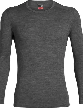 Sous-vêtement en laine de mérinos Mens 260 Tech LS Crewe Gritstone Heather für Herren aus Wolle Größe XL Grau - Icebreaker - FashionsVida
