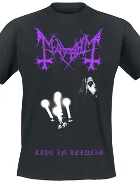 T-Shirt - Live in Leipzig - S bis XXL - für Männer - Größe M - schwarz - Lizenziertes Merchandise! - Männer - male - Mayhem - FashionsVida