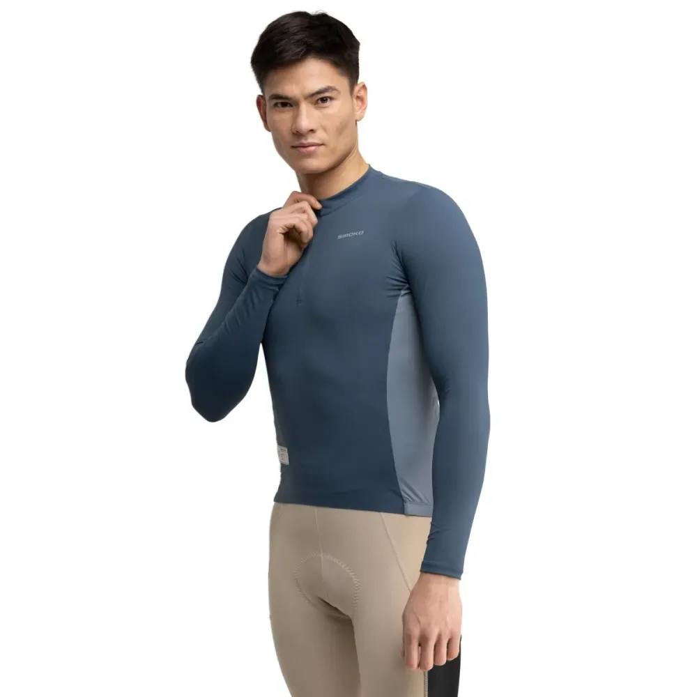 Maglia A Maniche Lunghe Gm3 Karakórum Blue - Siroko - FashionsVida