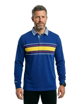 Polo à Manches Longues Centre Dark Navy L