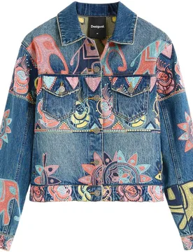 Cazadora de mujer estampada 100% algodón - Desigual - FashionsVida