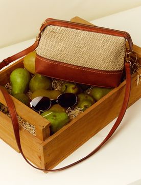 Tichito petit sac bandoulière effet raphia