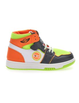 Sneakers Mid-Cut Arancione Verde Lime War Mid 32