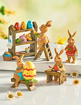 Osterdeko Figuren Hasenschule 5-tlg - Eldo - FashionsVida