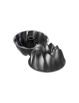 Molde de Gugelhupf ondulado de 25 cm antiadherente negro