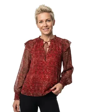 Blusa A Maniche Lunghe Mar Royal Red M