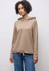 Cupro Sweat Hoodie female Braun
