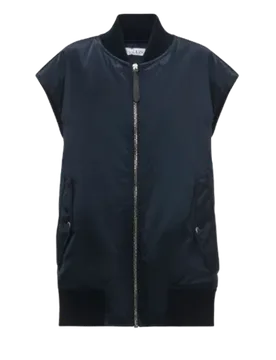 Marine Blue Bomber Gilet Jacket - JW Anderson - FashionsVida