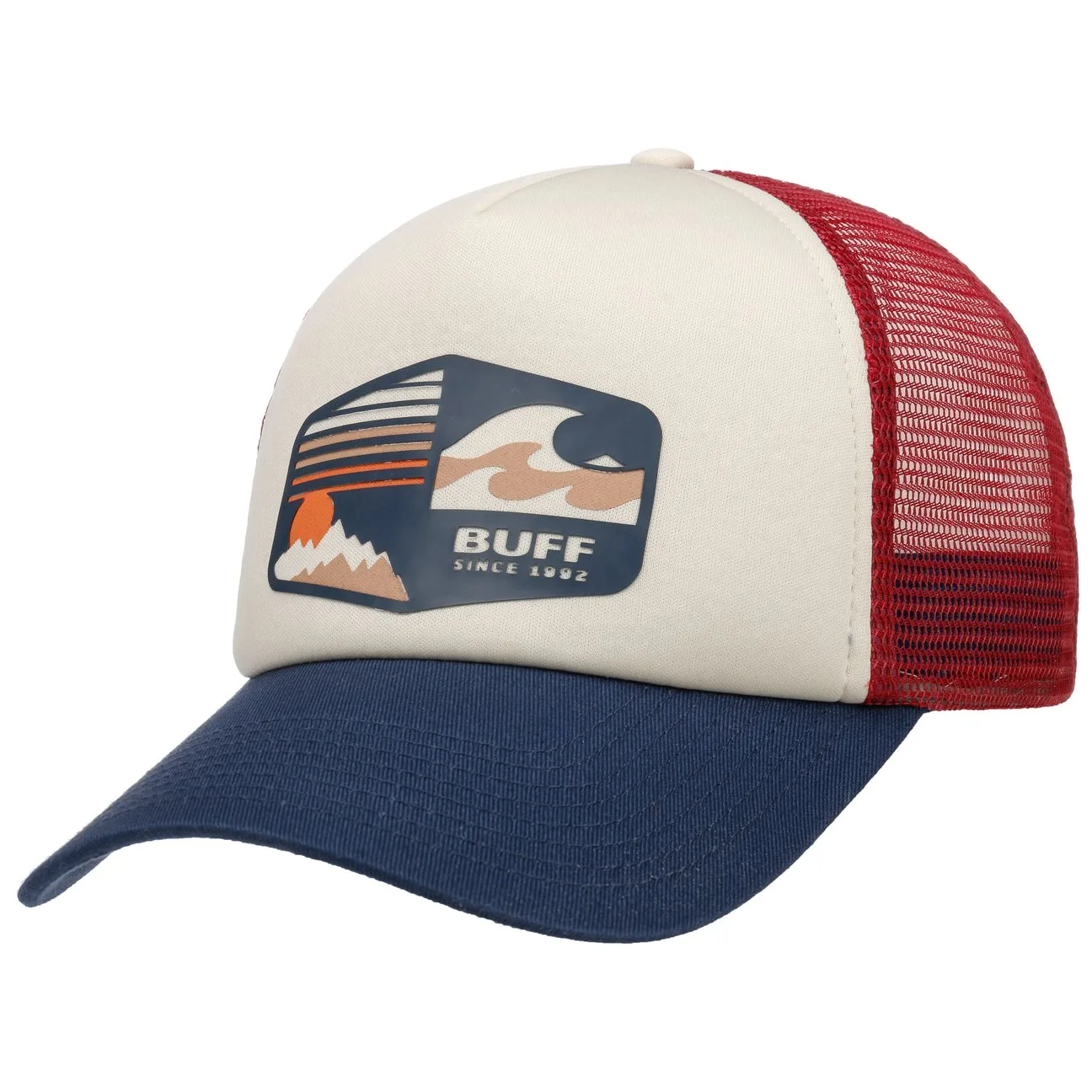 Jari Multi Trucker Cap by - blue-red - Female - Size: One Size - Buff - FashionsVida