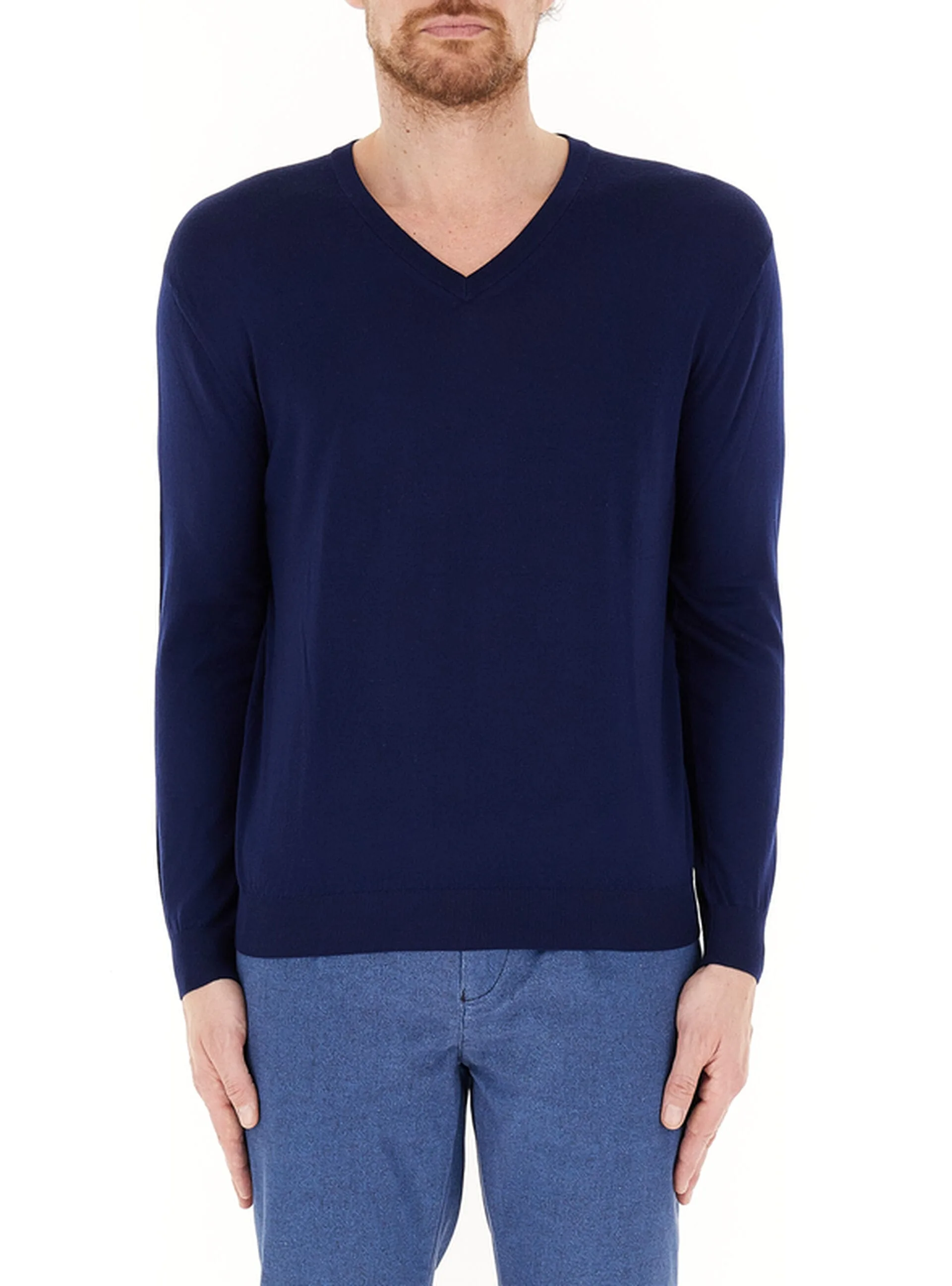 MALO Maglione in lana BLU NAVY 52 - Malo - FashionsVida