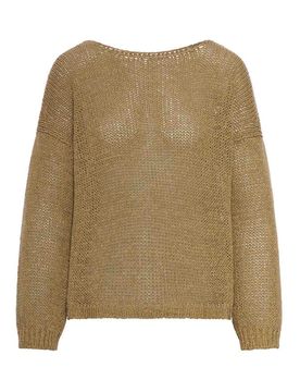 Maglia Traforata Con Spalla Scesa