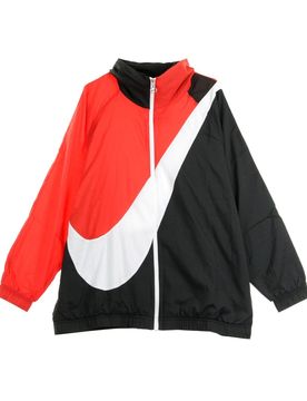 Giacca a Vento Donna W Swoosh Jkt Wvn Cb Black/university Red/white