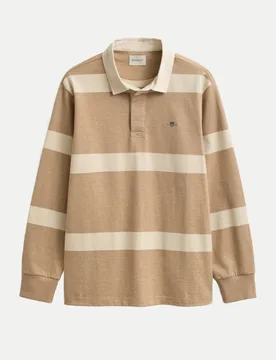 Langarmshirt mit Streifen Braun S - Gant - FashionsVida