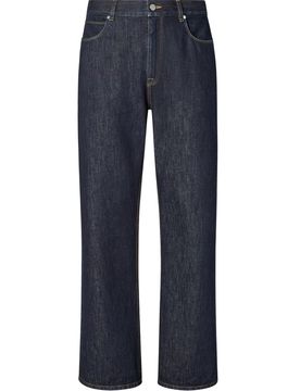 Men's Straight-Fit High-Waist Cotton Denim Jeans