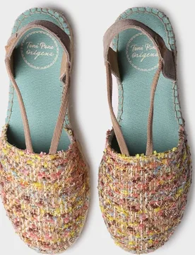 Alpargatas cuña de mujer de tejido con elásticos - Toni Pons - FashionsVida