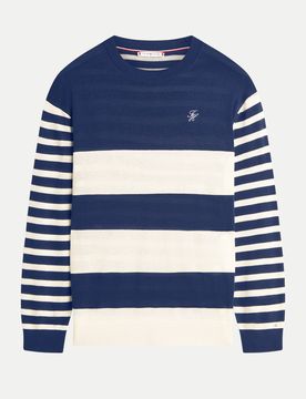 Colorblock Sweater Blau M
