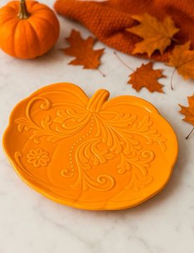 Piatto a forma di zucca - mandarino