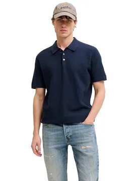 Polo A Maniche Corte Bluriley Knit Sky Captain XS - Jack & jones - FashionsVida