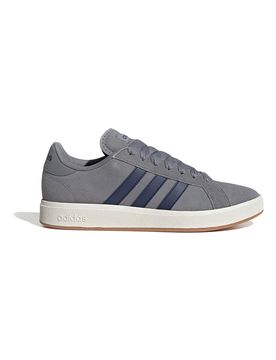 Sneakers grigie in pelle con strisce blu Grand Court Base 00s 41⅓