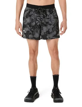Fujitrail All Over Printed 5in Shorts Performance Black / Carbon / Cream 2XL Men - Asics - FashionsVida