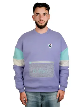 Heritage Sweatshirt - Sweatshirt-Crewneck - lila - Herren - Size: XXL - Defier - FashionsVida