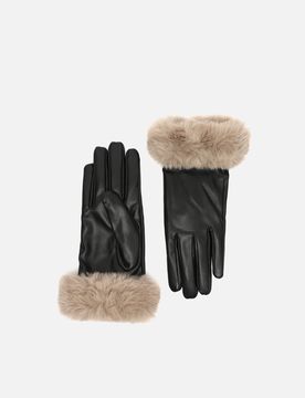 Odelia faux leather gloves
