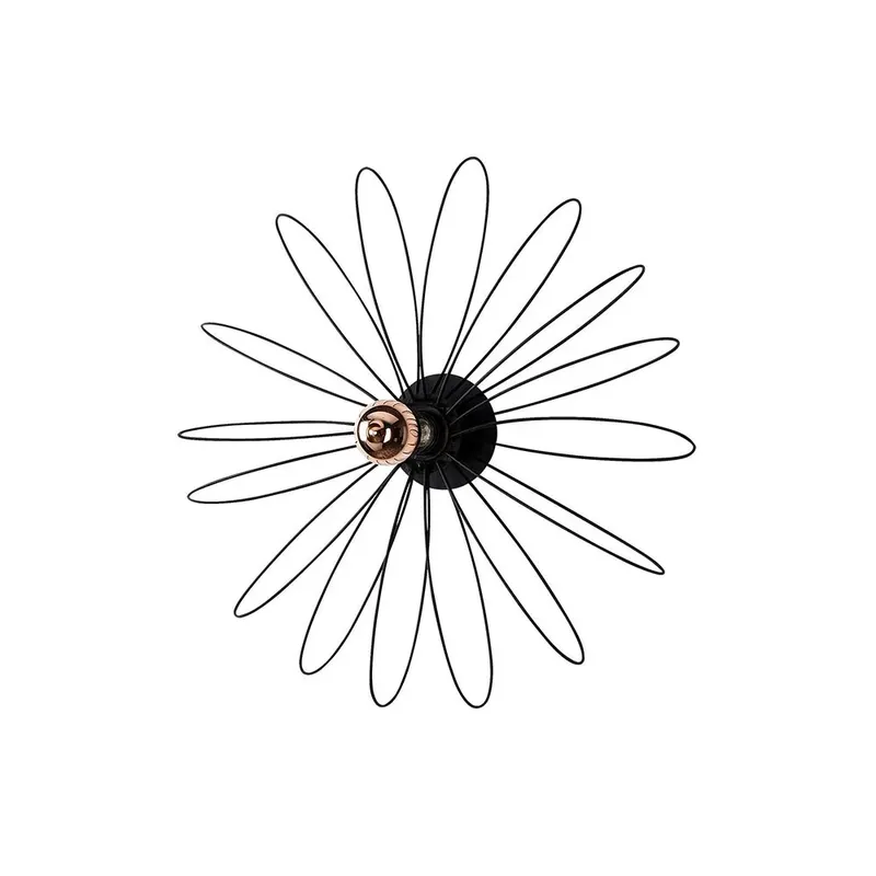 Applique Murale E27 58x12x58 Cm 40w Black One Size