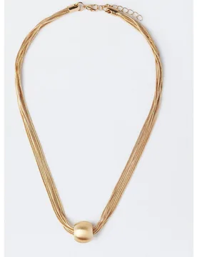 Collar liso con abalorio en - Parfois - FashionsVida