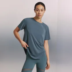 Camiseta de manga corta microperforada de training de mujer