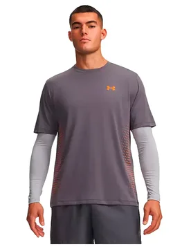 T-shirt à Manches Courtes Tech Play Gray / Outrageous Orange M - Under armour - FashionsVida