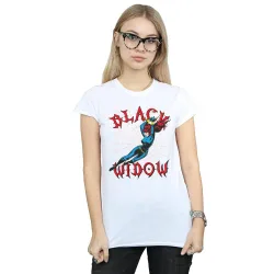 Women's Black Widow Web Cotton T-Shirt in White Size: 2XL - White - Size: 2XL