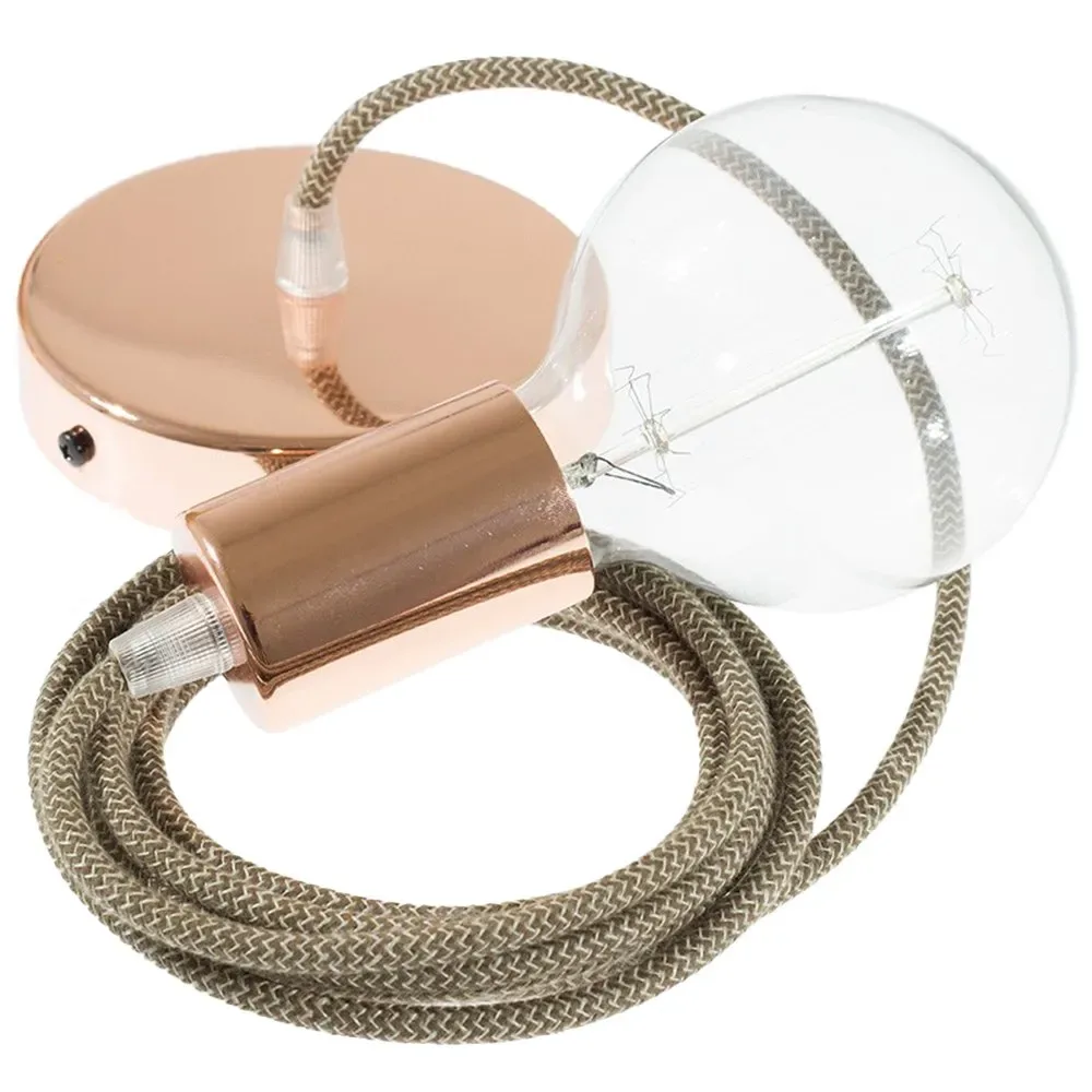 Cables Suspension Luminaire Rd73 Zigzag 2 M Diy Tree Bark / Copper One Size - Creative - FashionsVida