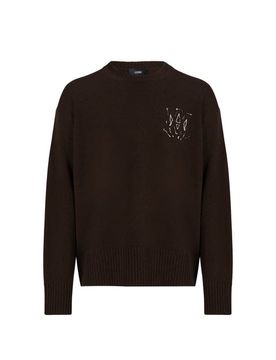 Pull droit manches longues en laine vierge