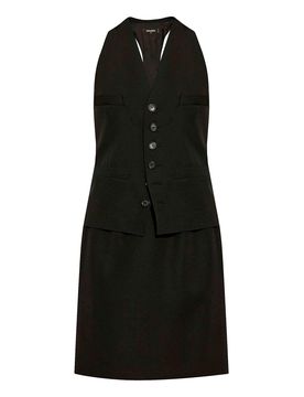 Vestito in lana con scollo a V
