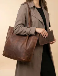 Leather Shoulder Bag Brown female