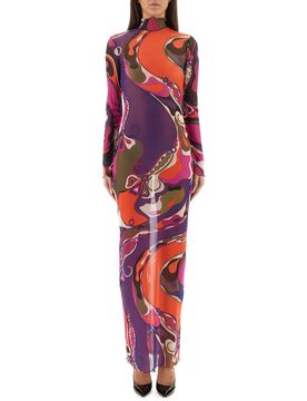 Orchid Print Mini Dress - Size 40 IT