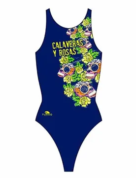 Calaveras-rosas Swimsuit Navy L Women - TURBO - FashionsVida