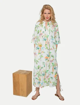 Maxi- Kleid mit Kamel-Print Mehrfarbig 36 - Emily van den Bergh - FashionsVida