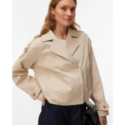 Chaqueta corta estilo trench