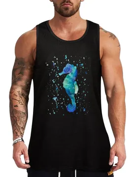 Watercolor Seahorse Tank Top Jogging Tank Top Quick Dry Breathable Sleeveless Shirt - Aliexpress - FashionsVida