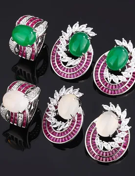 Elegant Adjustable Red Gemstone Ring Earring with Exquisite Design Perfect for Any Occasion Trendy Women Jewelry Thoughtful Gift - Aliexpress - FashionsVida